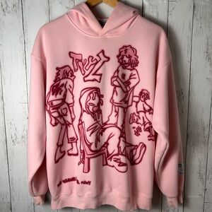 Aelfric Eden Pink Graphic Hoodie Size Small